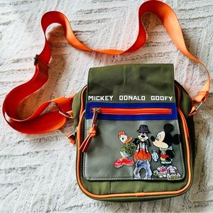 Disney Loungefly Mickey Mouse Goofy Donald Duck Camo Street Crossbody Purse Bag